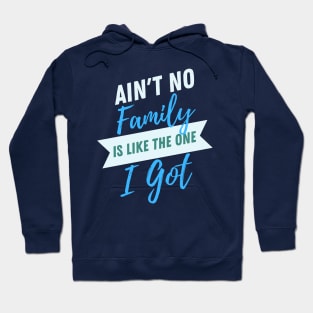 Aint No Family is like The One I Got- Typographic Design Hoodie